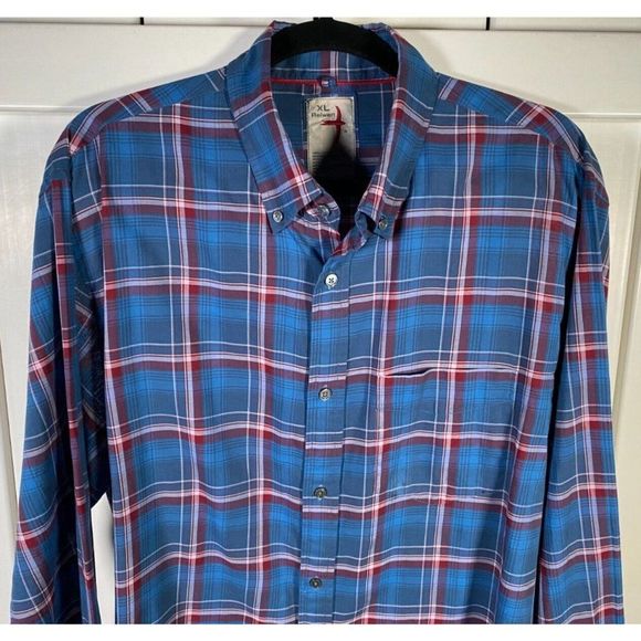 Relwin Men's Button-Down Shirt Check Multi-color Size XL - Picture 2 of 4
